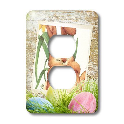 3D Rose Honey Bunny 2 Plug Outlet Cover - Adorable Baby Safety Electrical Outlet Protector for Nursery, Kids Room & Home Decor - Perfect for Childproofing and Themed Room Design