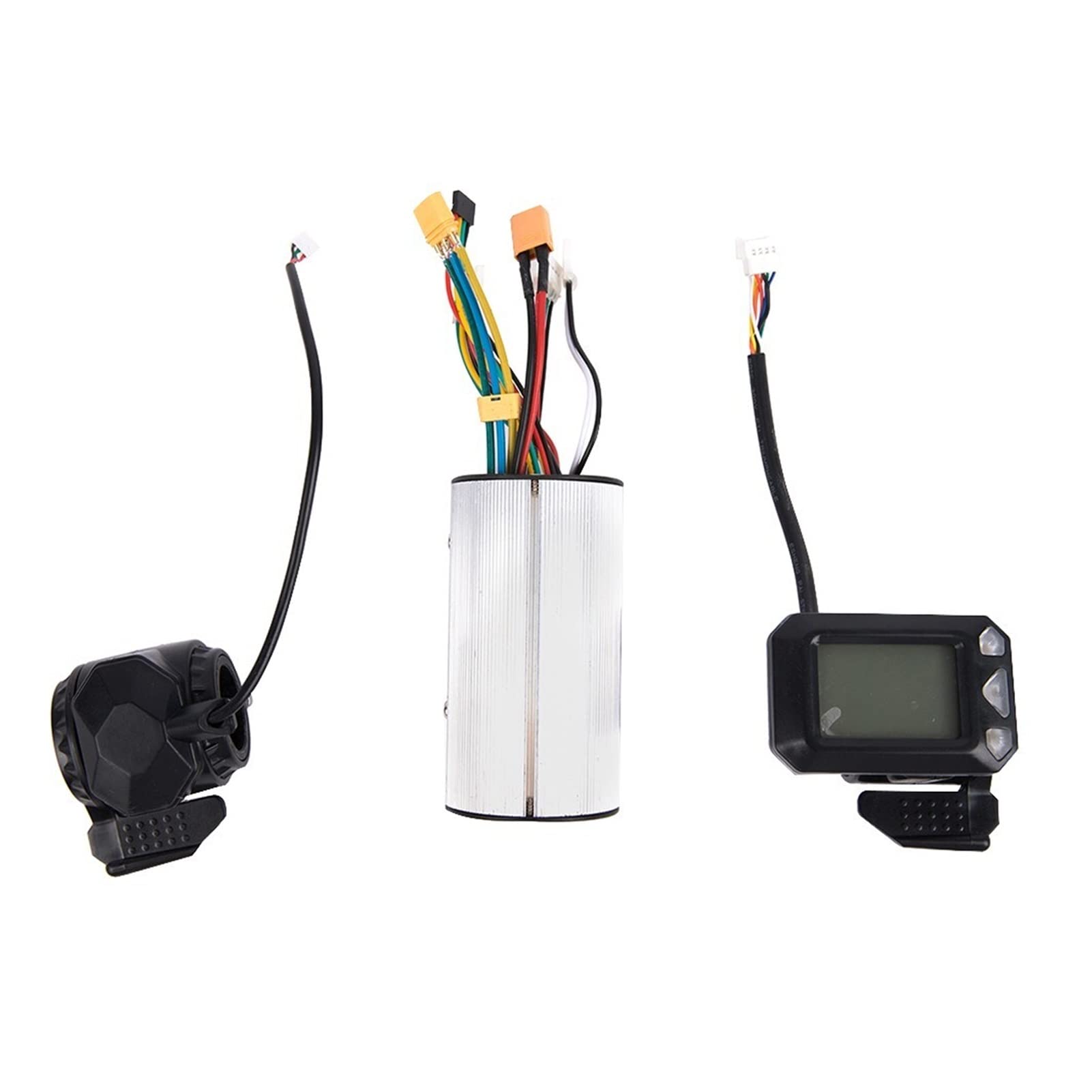5.5 Inch Carbon Fiber Electric Scooter Controller with LCD Display & Brake Set - Compatible Replacement Part for E-Bikes & E-Scooters | Perfect for Commuting, Campus Travel & Urban Mobility