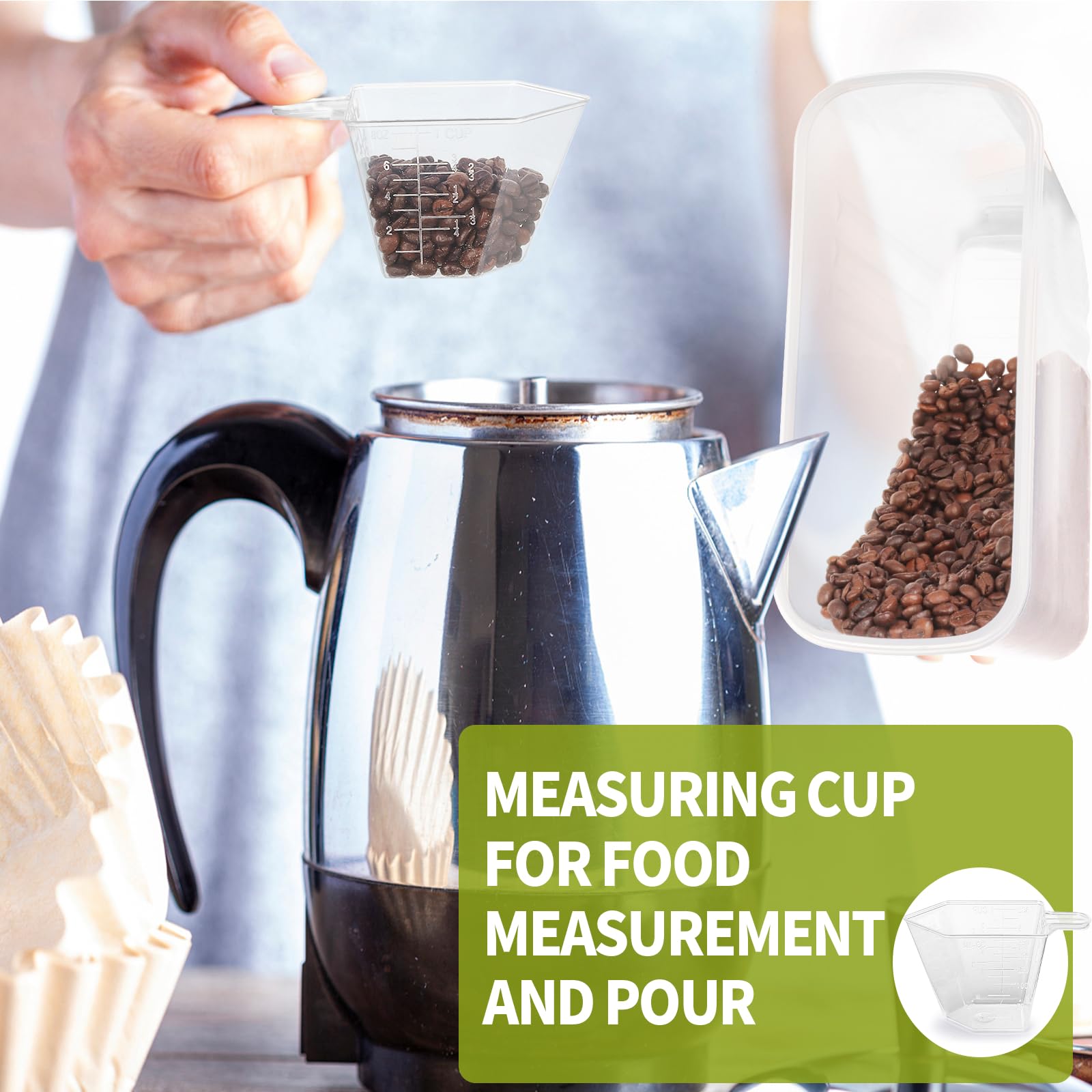 Skroam 6-Piece Airtight Food Storage Containers Set (4L/135.2 oz) - Plastic Cereal Dispensers with Lids for Kitchen & Pantry Organization - Includes Measuring Cup & 20 Labels - Perfect for Cereal, Flour, Sugar, Rice & Dry Food Storage