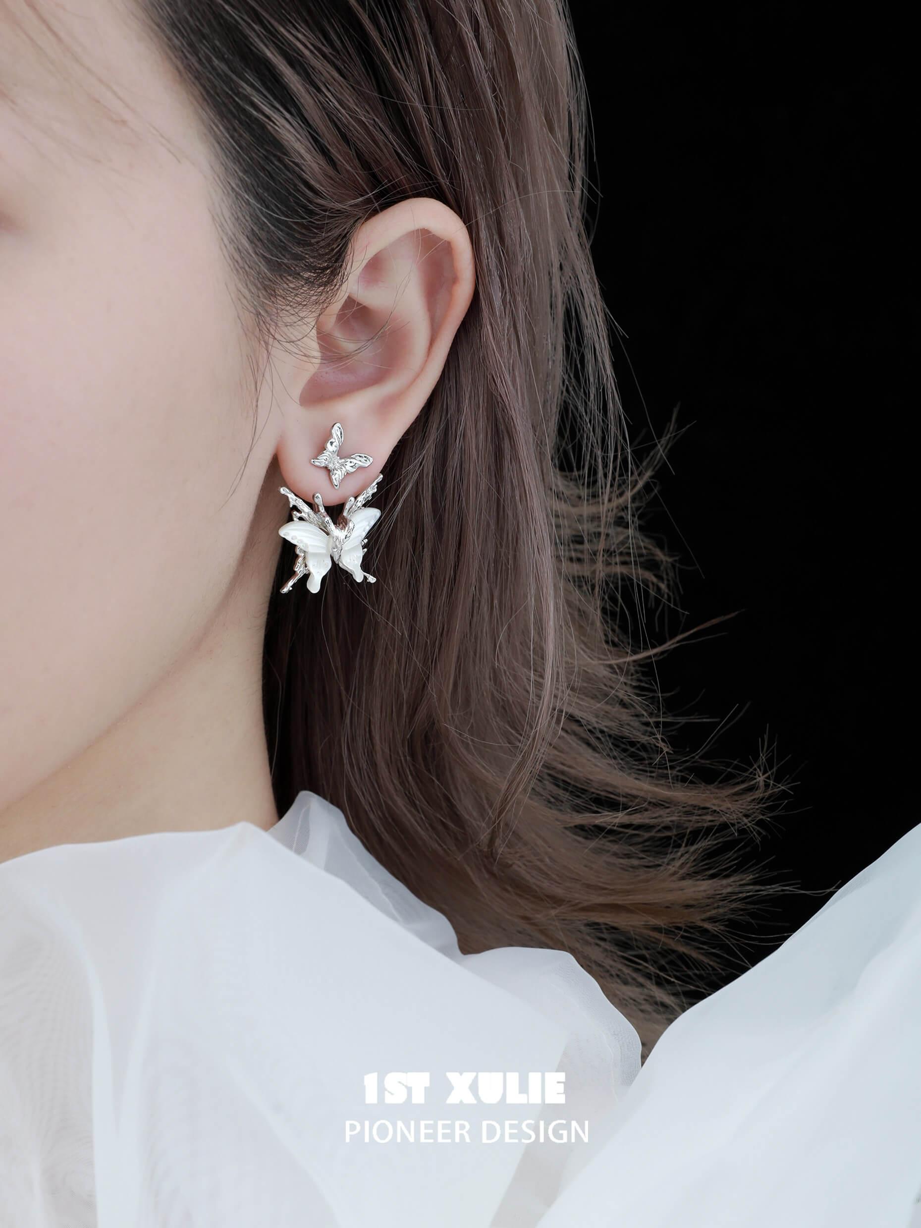 Whiterfly S925 Sterling Silver 18K Gold Plated 24K Gold Plated Shell Earrings for Women - Elegant Beach Wedding Jewelry Gift