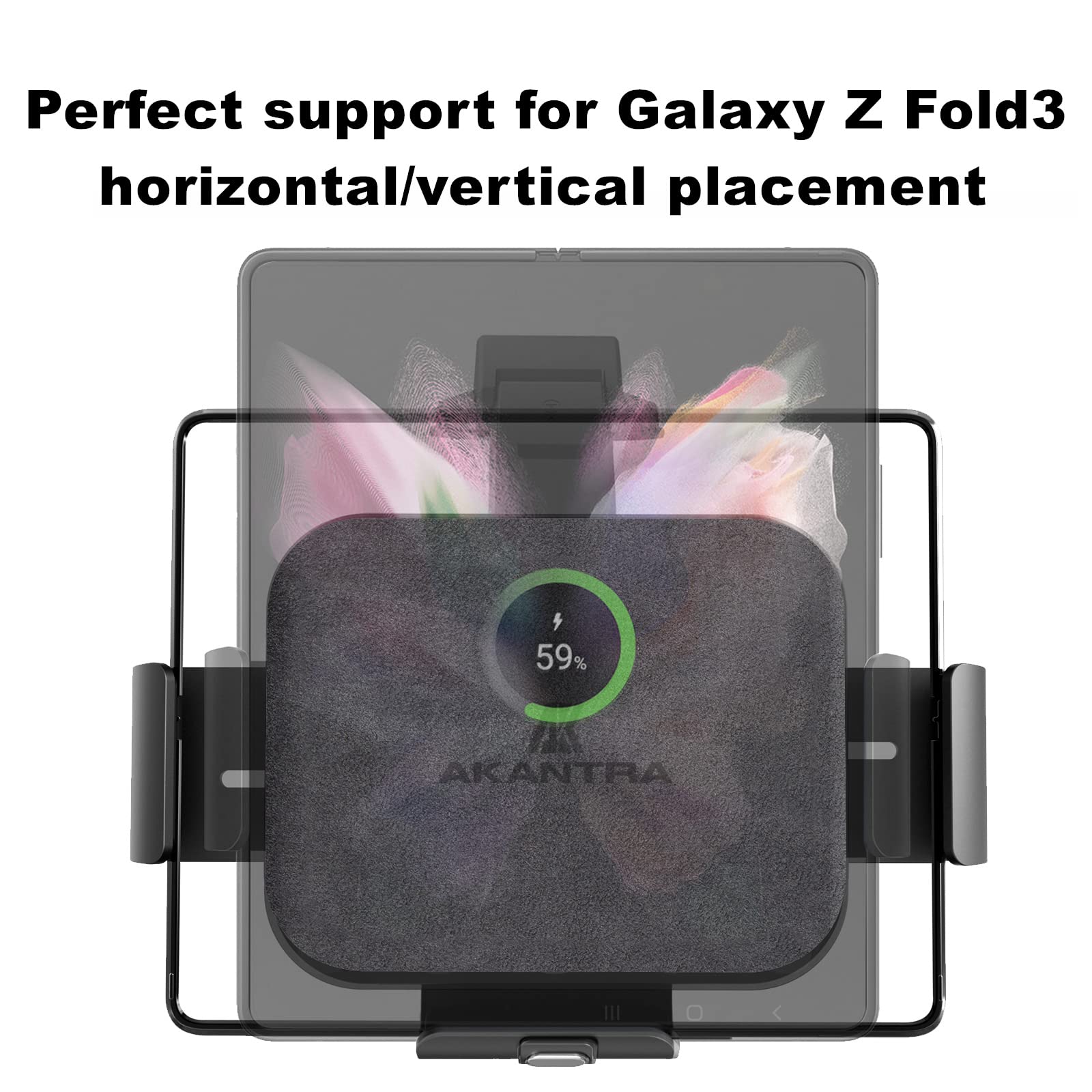 15W Dual Coil Qi Wireless Car Charger Mount - Compatible with iPhone 15 Pro Max, Samsung Galaxy Z Fold5/Fold4/Fold3/Fold2, S23 Ultra - Auto Clamp Fast Charging - Perfect for Road Trips & Commuting