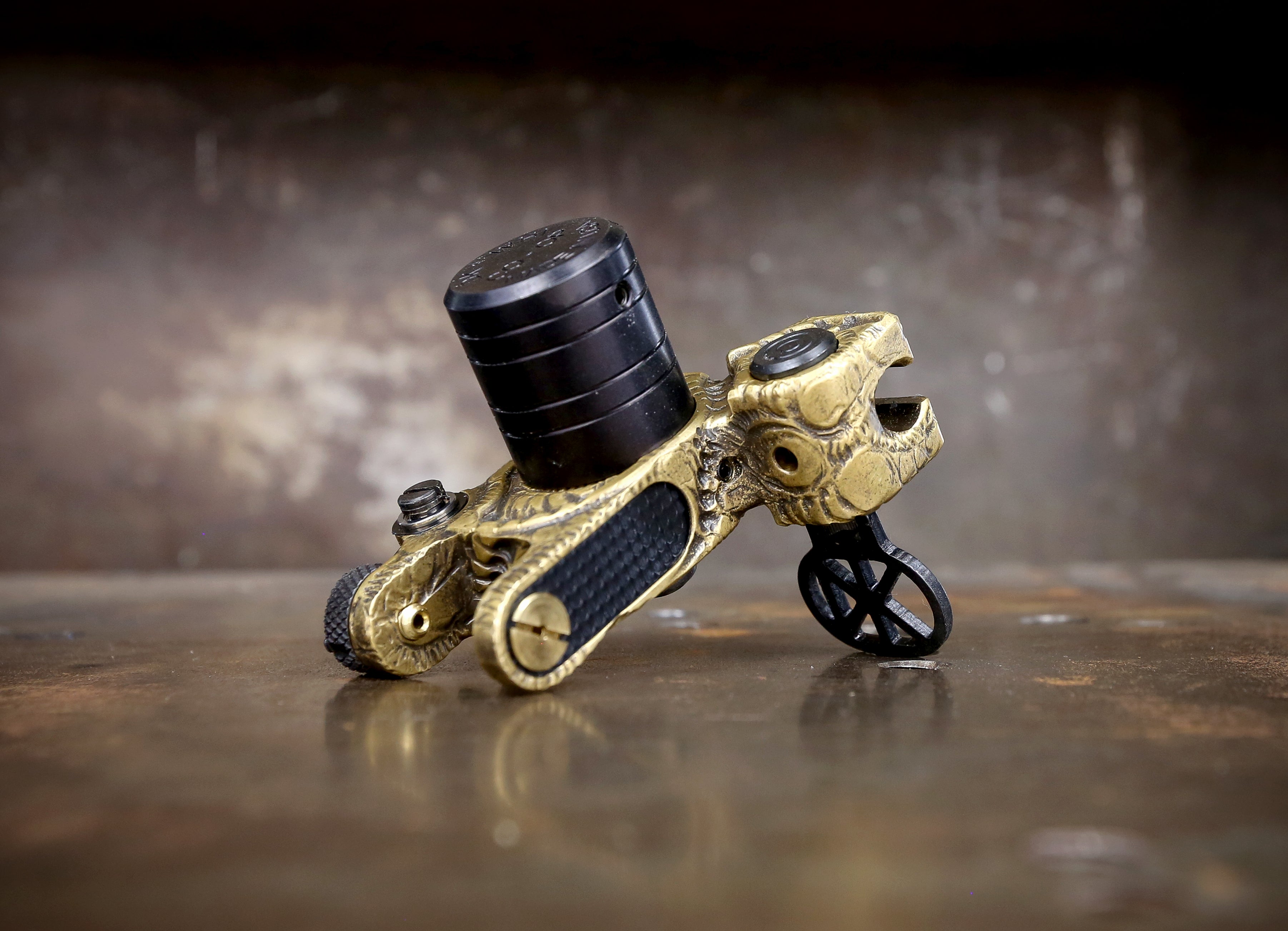 Limited Edition Aaron Cain X Dan Kubin Biomech Brass V3/23 Sidewinder RCA Cable - Premium Audio Connector for Home Theater, Studio Equipment & Hi-Fi Systems