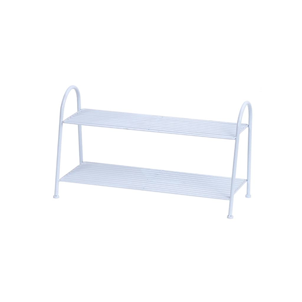 OMIDM Wrought Iron Shoe Rack - 4-Tier Hollow Shoe Storage Organizer for Living Room, Bedroom & Entryway - Space Saving Shoe Shelf for Sneakers, Boots & Sandals - Perfect for Small Apartments & Closet Organization (Color: C)