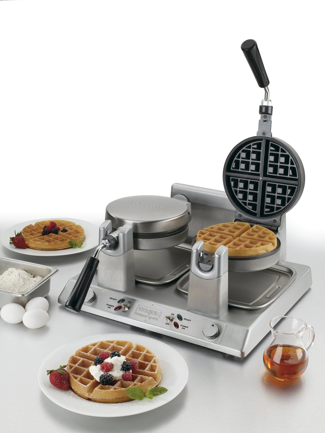 Waring WW250 Commercial Belgian Waffle Maker - 50 Waffles Per Hour - Perfect for Restaurants, Cafes & Breakfast Catering