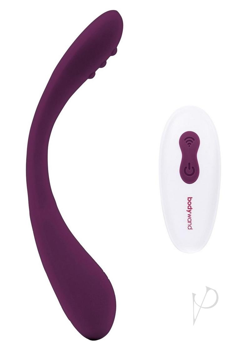 Bodywand ID Bend Rechargeable Purple Silicone Clitoral Stimulator with Remote Control - Perfect for Couples Play & Solo Pleasure