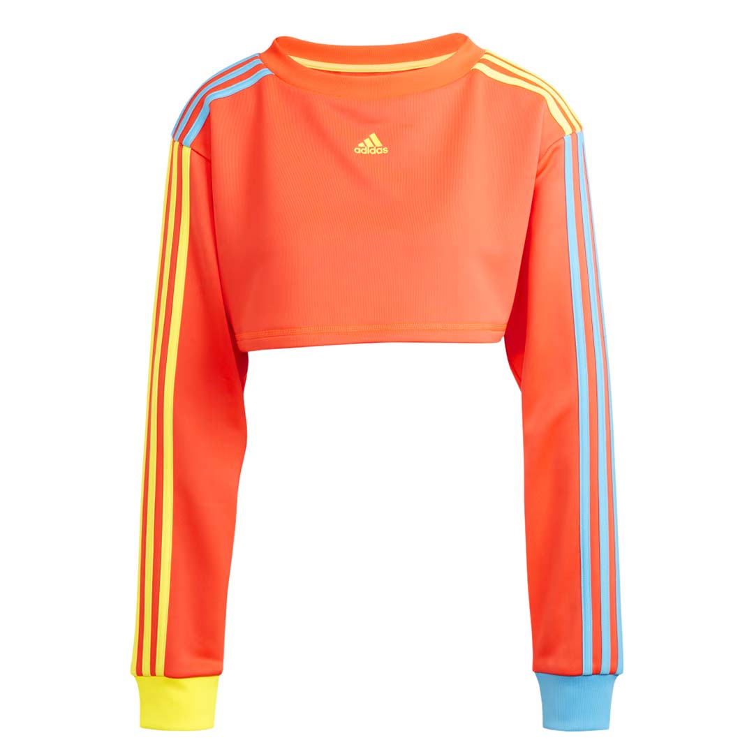 Adidas Women's Kidcore Cropped Sweatshirt - Trendy Oversized Pullover for Casual Wear, Street Style & Loungewear (IK7067)