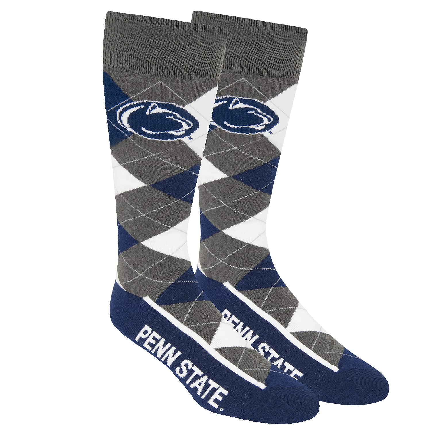 Men's NCAA Argyle Dress Socks - Comfortable & Breathable for Work, Office & Formal Occasions - For Bare Feet Brand