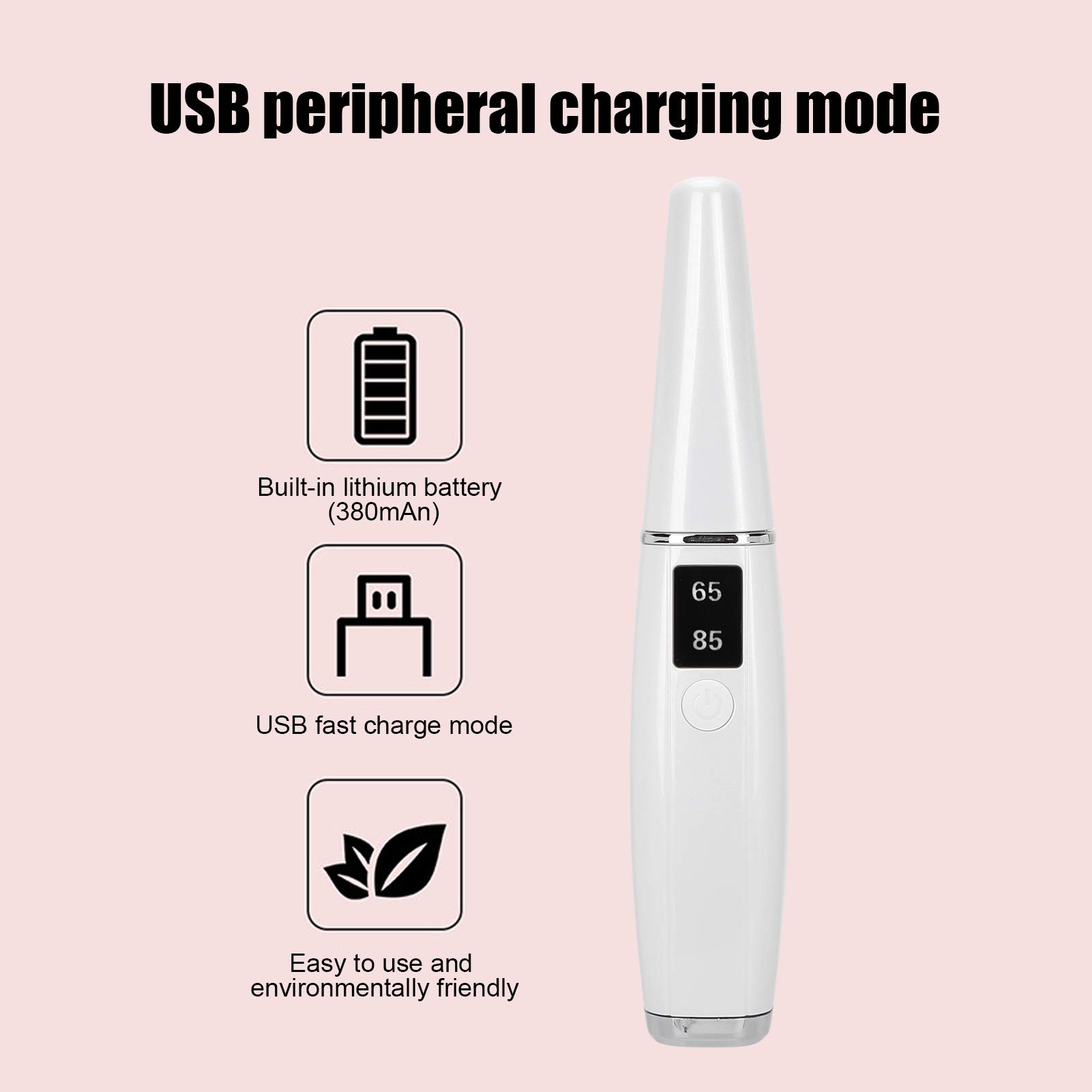 EXCLUZO Mini Electric Heated Eyelash Curler - Portable USB Rechargeable Lash Curling Tool for Home & Travel (White) - Perfect for Daily Makeup & Professional Salon Use