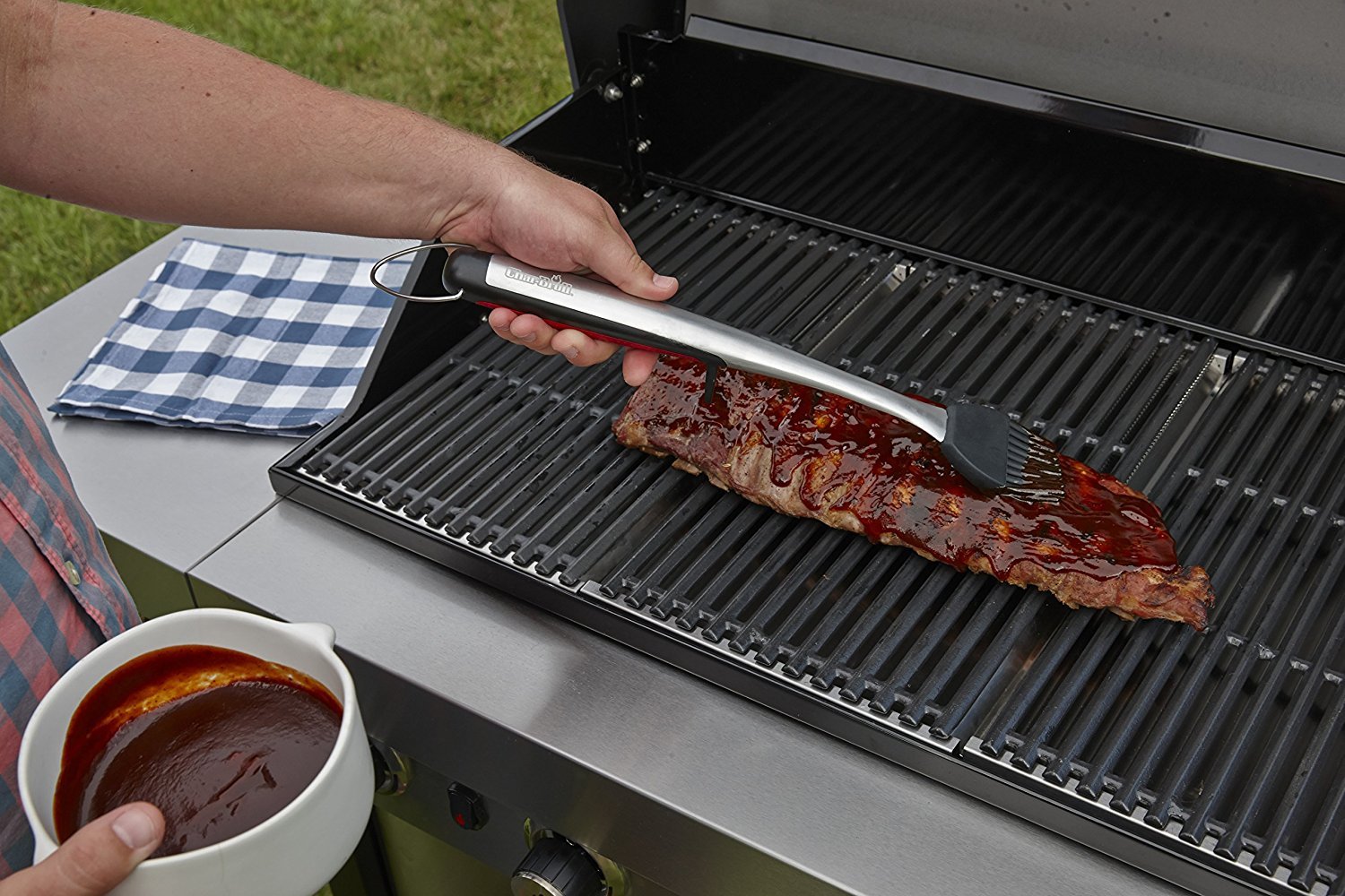 Char-Broil 3-Piece BBQ Grill Tool Set with Comfort Grip Handles - Perfect for Backyard Grilling, Camping & Outdoor Cooking