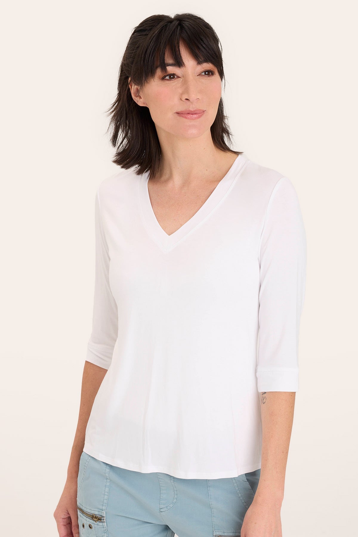 Principle Top White - Women's Fashion Blouse for Work & Casual Wear | Elegant Office & Everyday Outfit