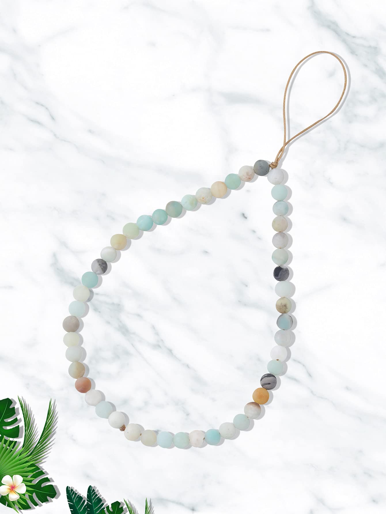 Handmade Natural Gemstone Phone Lanyard - Semi-Precious Beaded Wrist Strap & Phone Charm for iPhone Samsung | Boho Jewelry, Gift for Women, Office & Festival Accessory