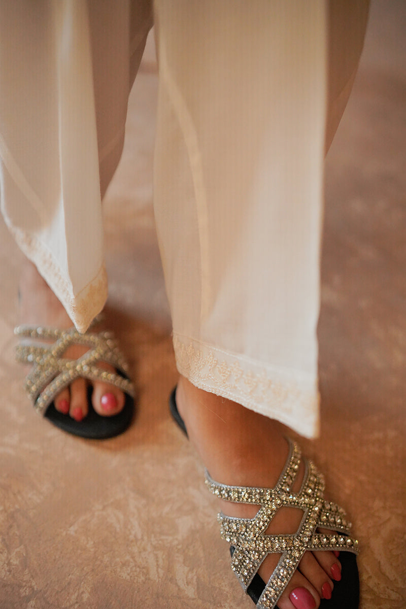 Linen Embroidered Pants for Women - Soft & Comfortable MARSHMALLOW 1 Style - Perfect for Summer, Beach, and Boho Fashion