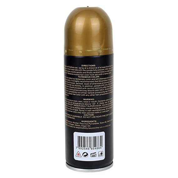 Huda Professional Golden Hair Spray with Botox, Argan Oil, Keratin & Collagen - 125ml Hair Shine & Repair Treatment for Smooth & Fragrant Hair - Perfect for Styling, Frizz Control & Daily Hair Care