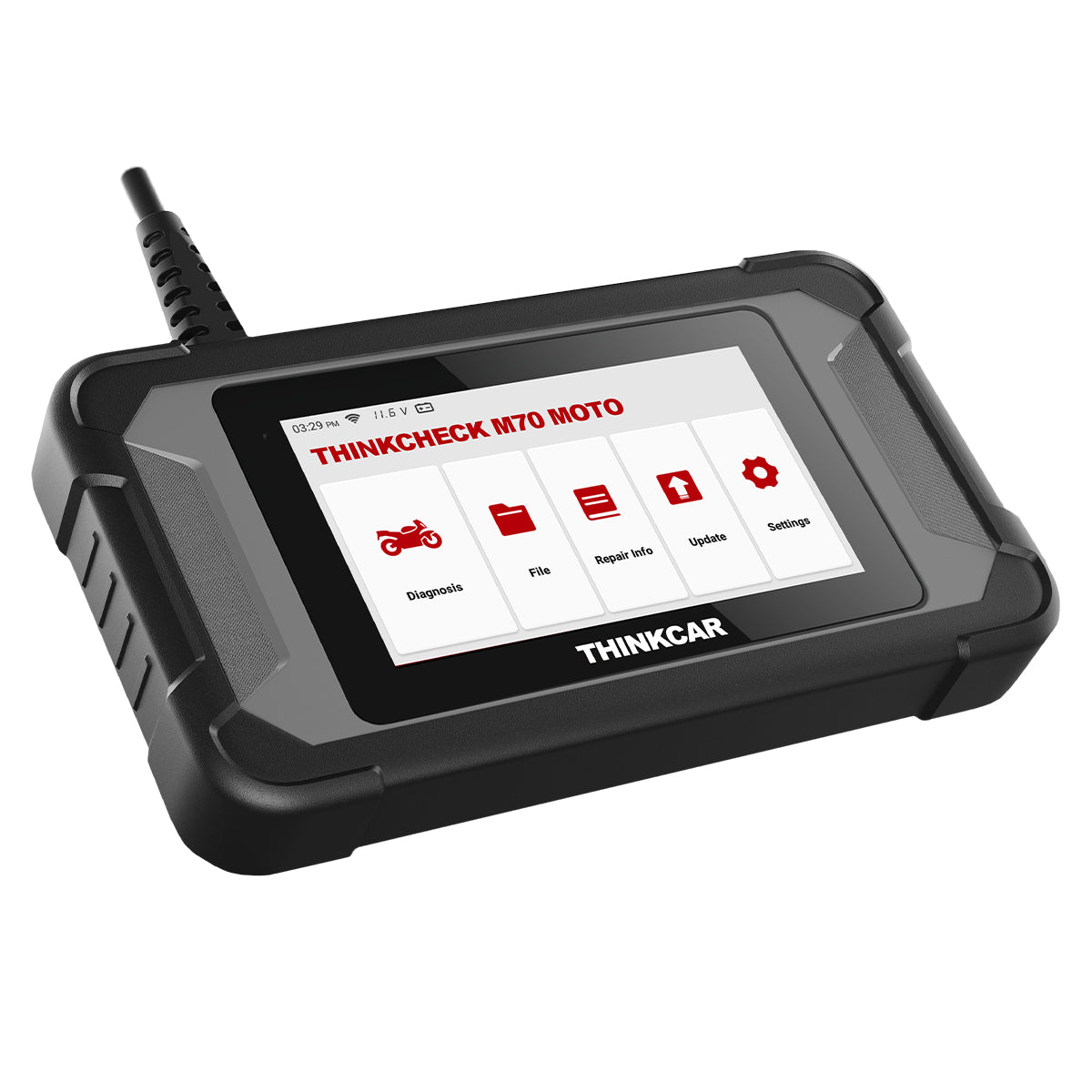 THINKCHECK M70 MOTO Motorcycle Diagnostic Tool - Plug & Play OBD2 Scanner for Harley, Honda, Kawasaki - Easy Fault Code Reader for Bike Maintenance & Repair