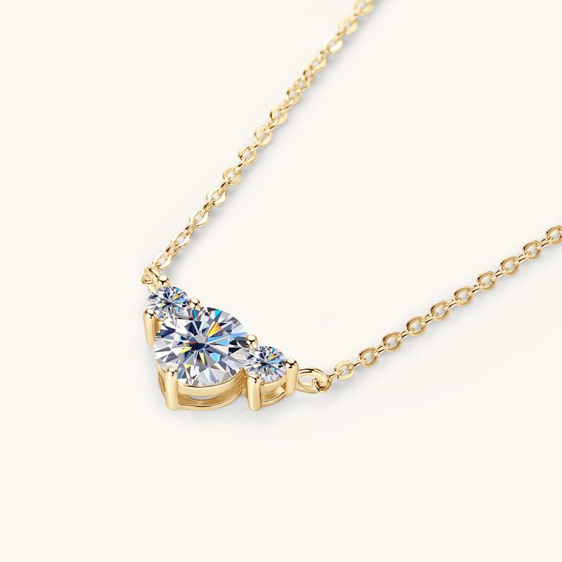 Romantic Smile Premium Moissanite Pendant Necklace for Women - 925 Sterling Silver Elegant Jewelry Gift for Anniversary, Valentine's Day & Special Occasions