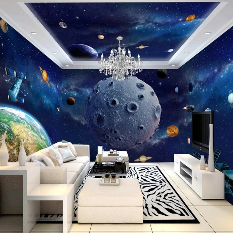 Space Adventure Nursery Wallpaper - Outer Space Themed Kids Room Decor for Baby & Toddler Bedroom - Perfect for Astronaut & Galaxy Themed Nurseries