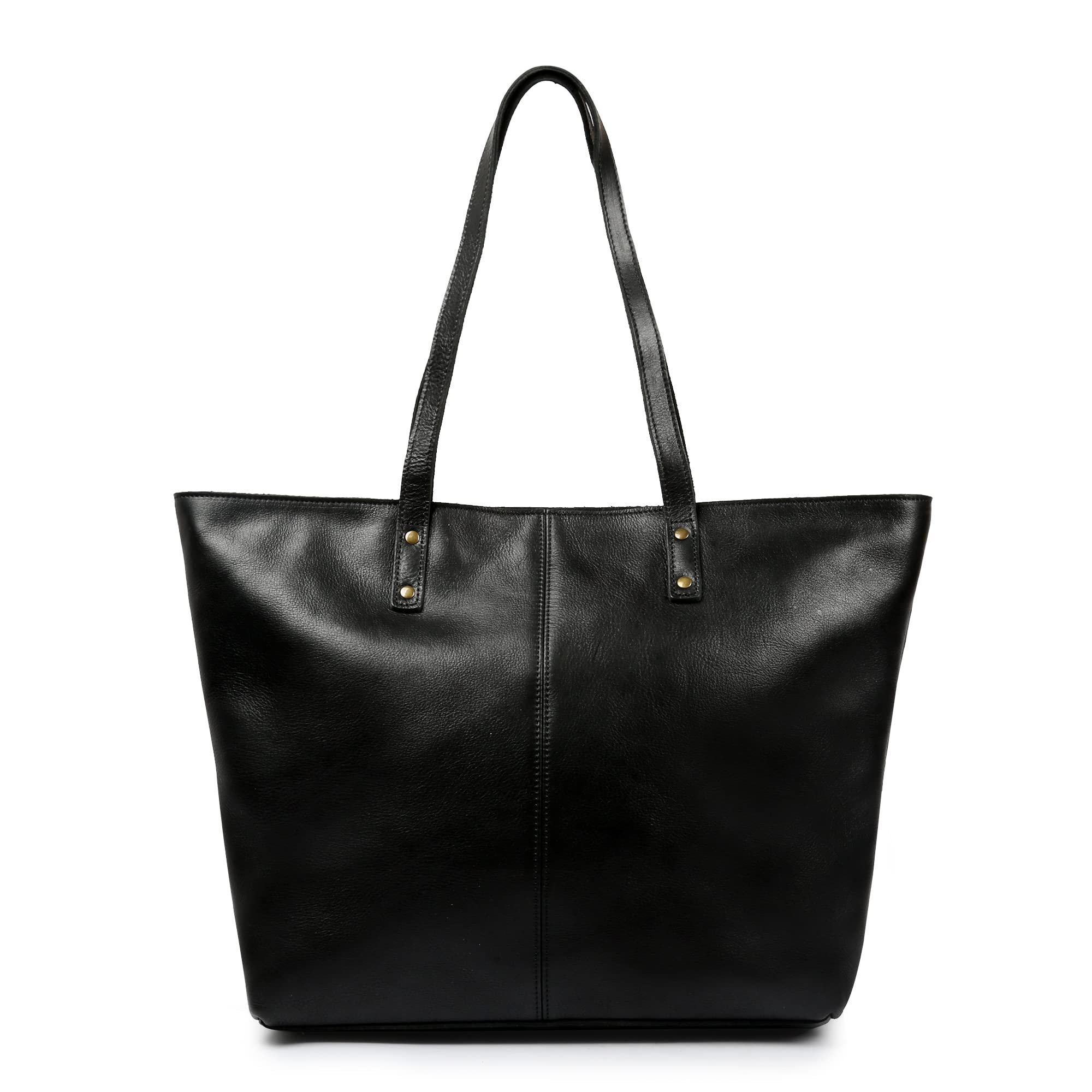 G-FAVOR Vintage Leather Tote Bag for Women - Large Handbag Shoulder Bag Purse - Perfect for Work, Travel & Shopping (Brown)