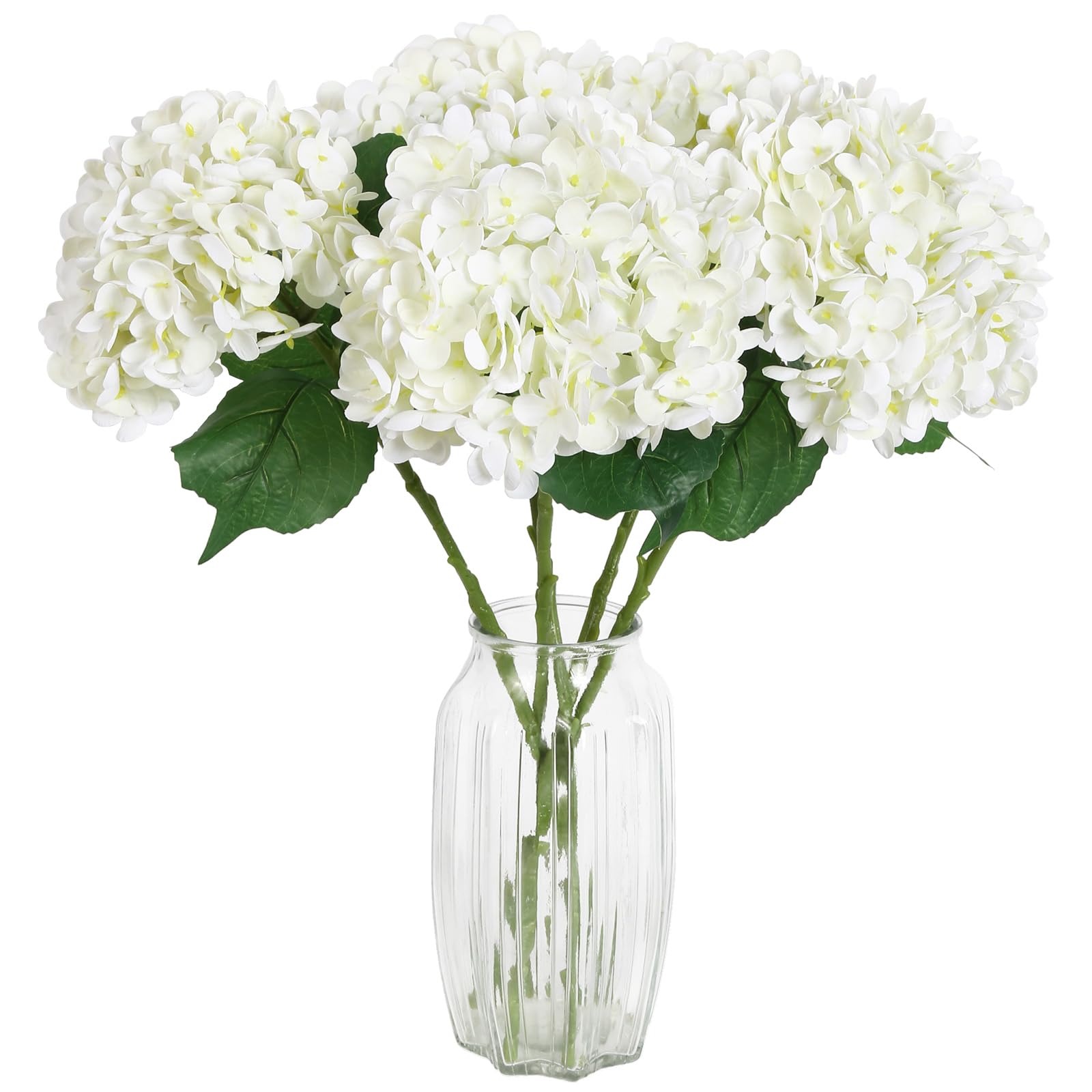 4PCS Real Touch White Hydrangea Artificial Flowers 21