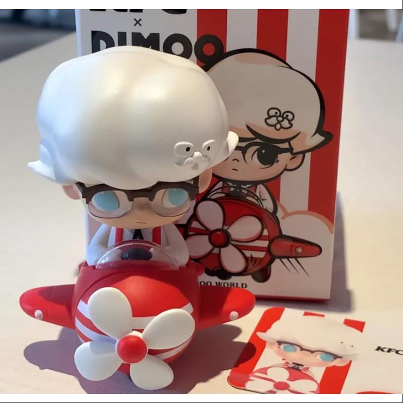 DIMOO Pop Mart KFC 35th Anniversary Limited Edition Pilot Colonel Figure - Collectible Toy for Home Decor, Office Display & Gift for Fans