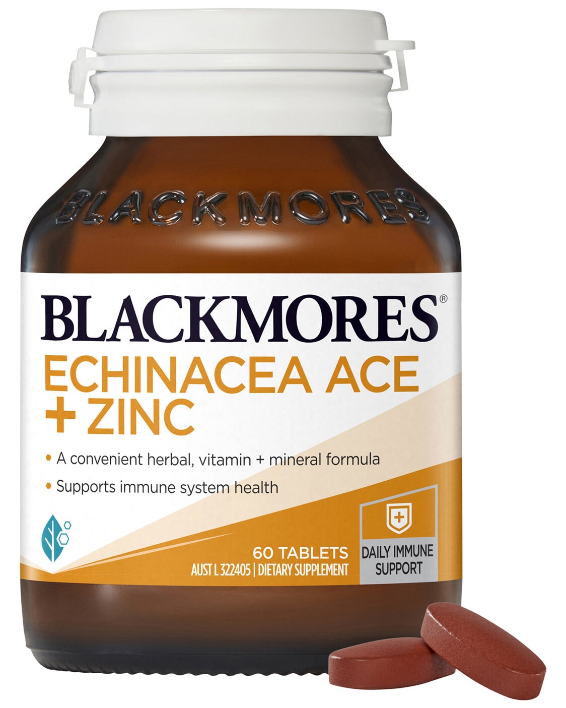 Blackmores Echinacea Ace + Zinc Immune Support Supplement - Boost Immunity & Wellness for Adults & Kids | Cold & Flu Season Essential