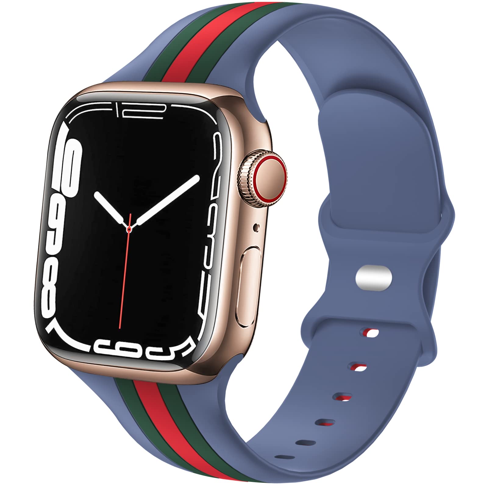 Premium Sport Bands Compatible with Apple Watch 38mm 40mm 41mm 42mm 44mm 45mm 49mm - Soft Silicone Replacement Strap for Series 8/7/6/5/4/3/2/1/SE/Ultra - Breathable & Durable for Men & Women - Perfect for Workouts, Running & Everyday Wear