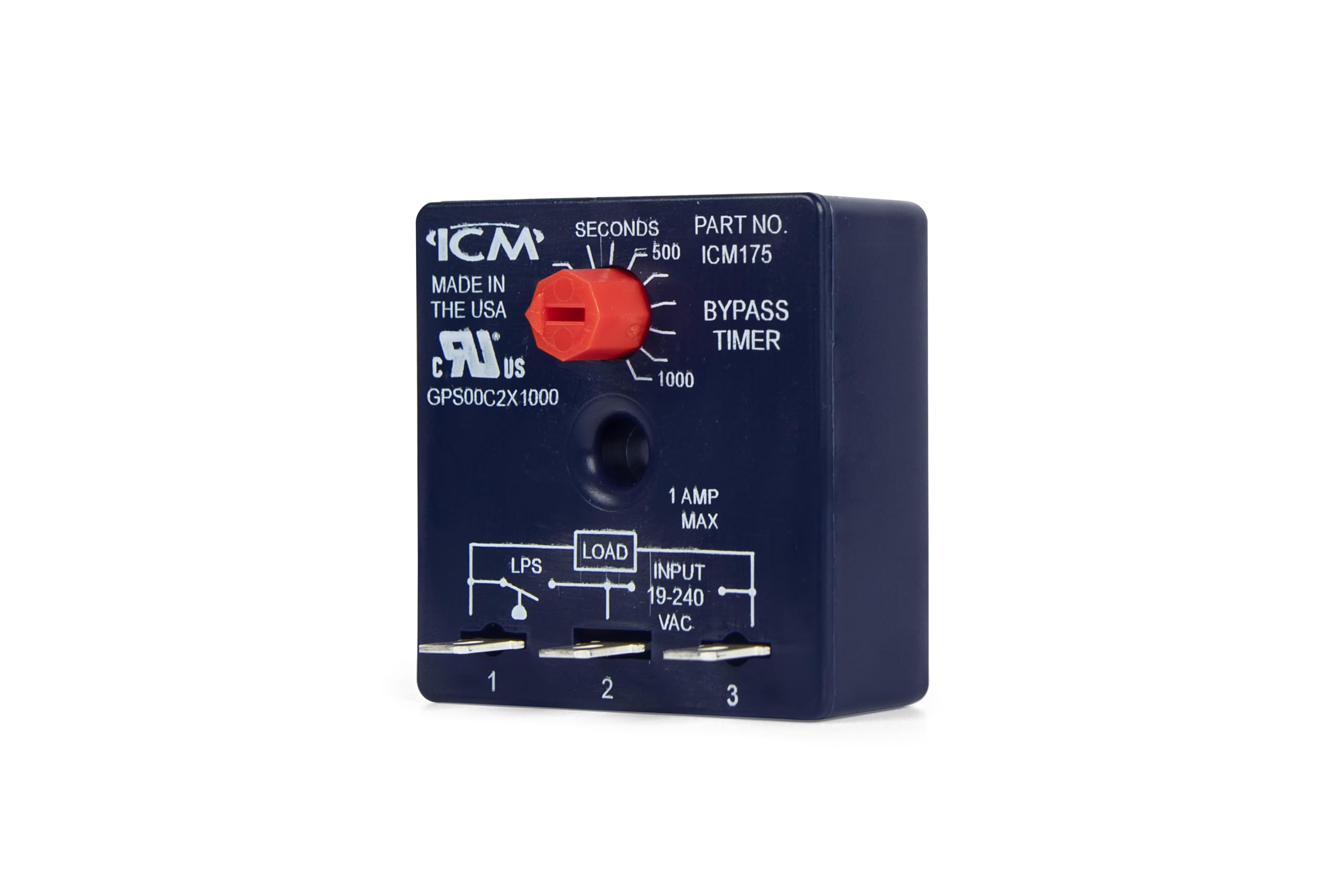 10-Pack ICM175 Time Delay Relay with Bypass Timer - Made in USA - Perfect for Industrial Automation, HVAC Systems, and Electrical Control Panels