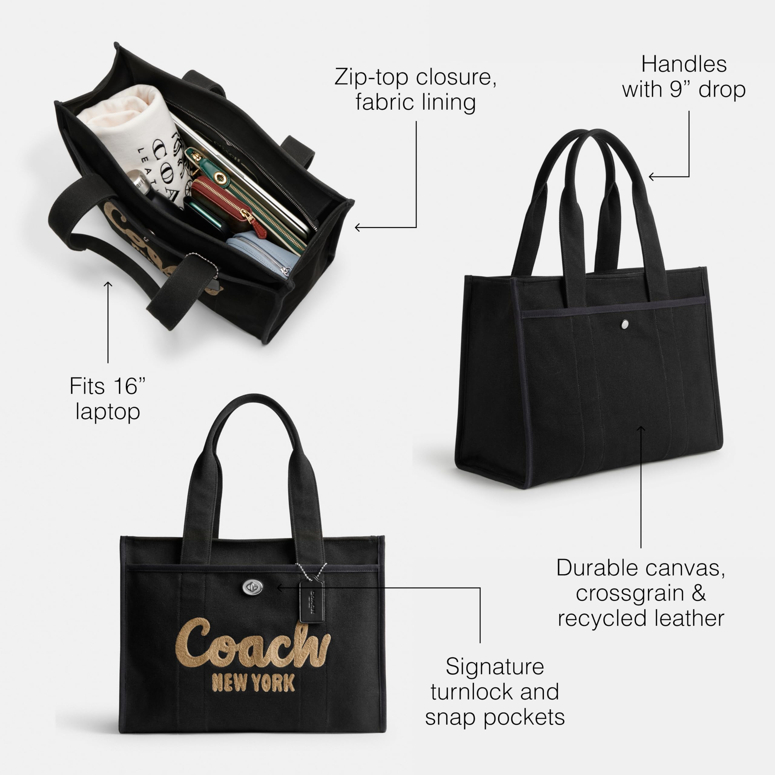 Coach Cargo Tote 42 - Stylish Large Capacity Shoulder Bag for Women | Perfect for Work, Travel & Everyday Use