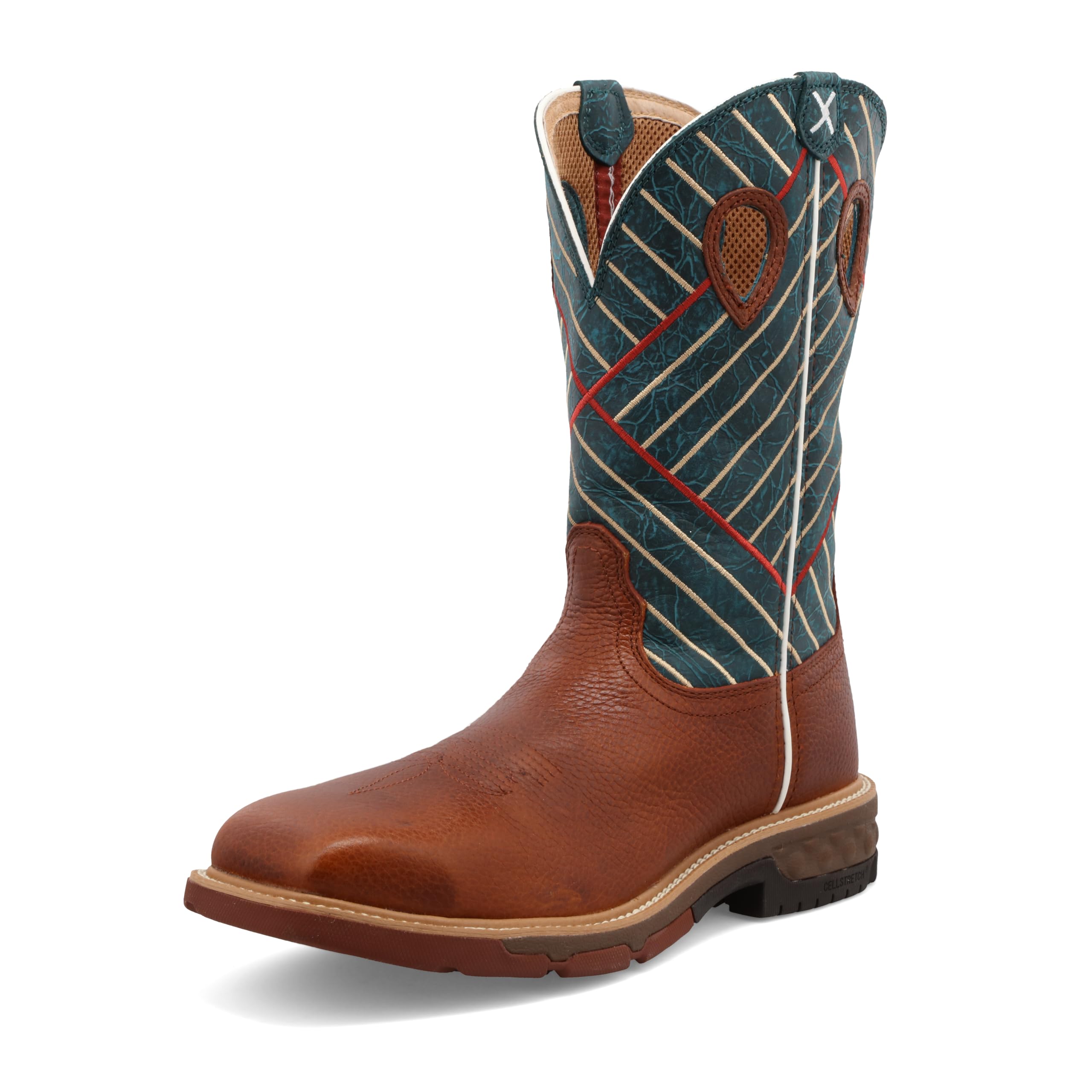 Twisted X Men's 12 Inch Western Work Boots - Safety Alloy Toe Pull-On Cowboy Boots for Men | Durable Construction Work Shoes for Ranch, Farm & Outdoor Jobs