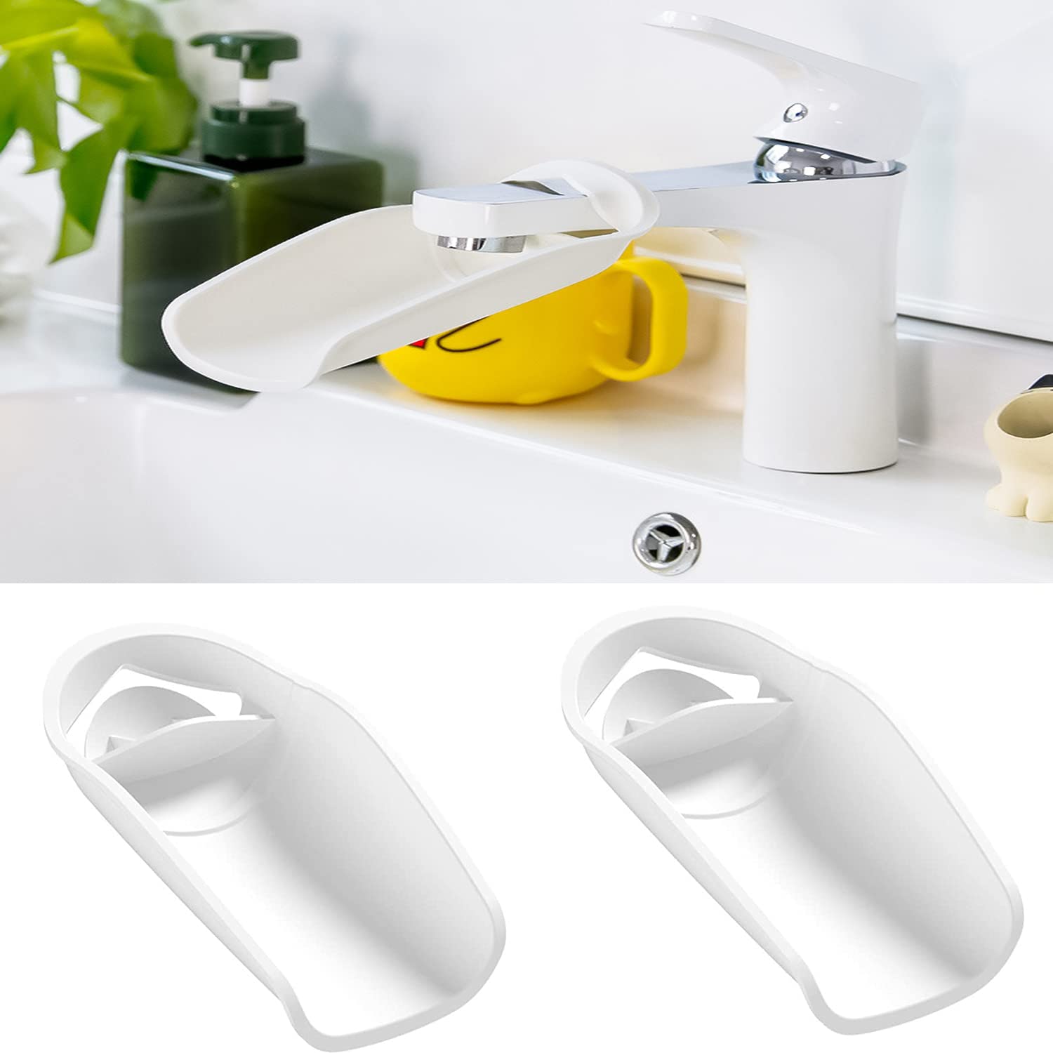 2 Pack Kids Faucet Extender - Safe Sink Handle for Toddlers Bath & Kitchen Use