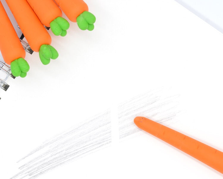 Premium Carrot-Shaped Erasers - Fun & Functional School Supplies for Kids & Artists - Perfect for Homework, Sketching & Classroom Use