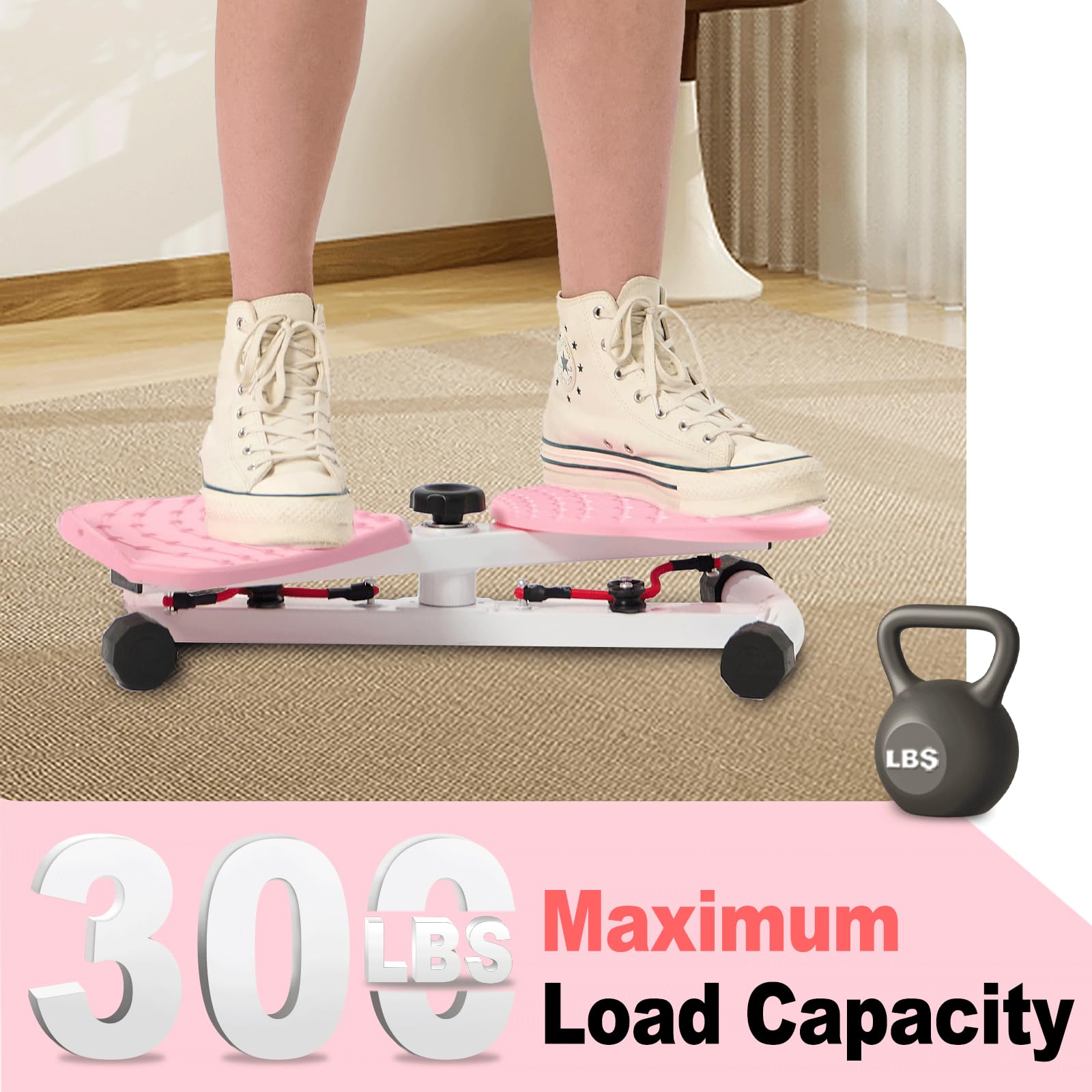 Waist Twister Machine for Women - Silent Ab Twister with Resistance Bands for Belly Fat & Waist Sculpting | Home Gym Exercise Equipment for Core Workouts & Toning