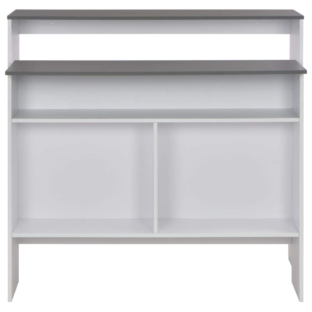 Rectangular Bistro Bar Table with 2 Interchangeable Table Tops (White & Gray) - 51.18