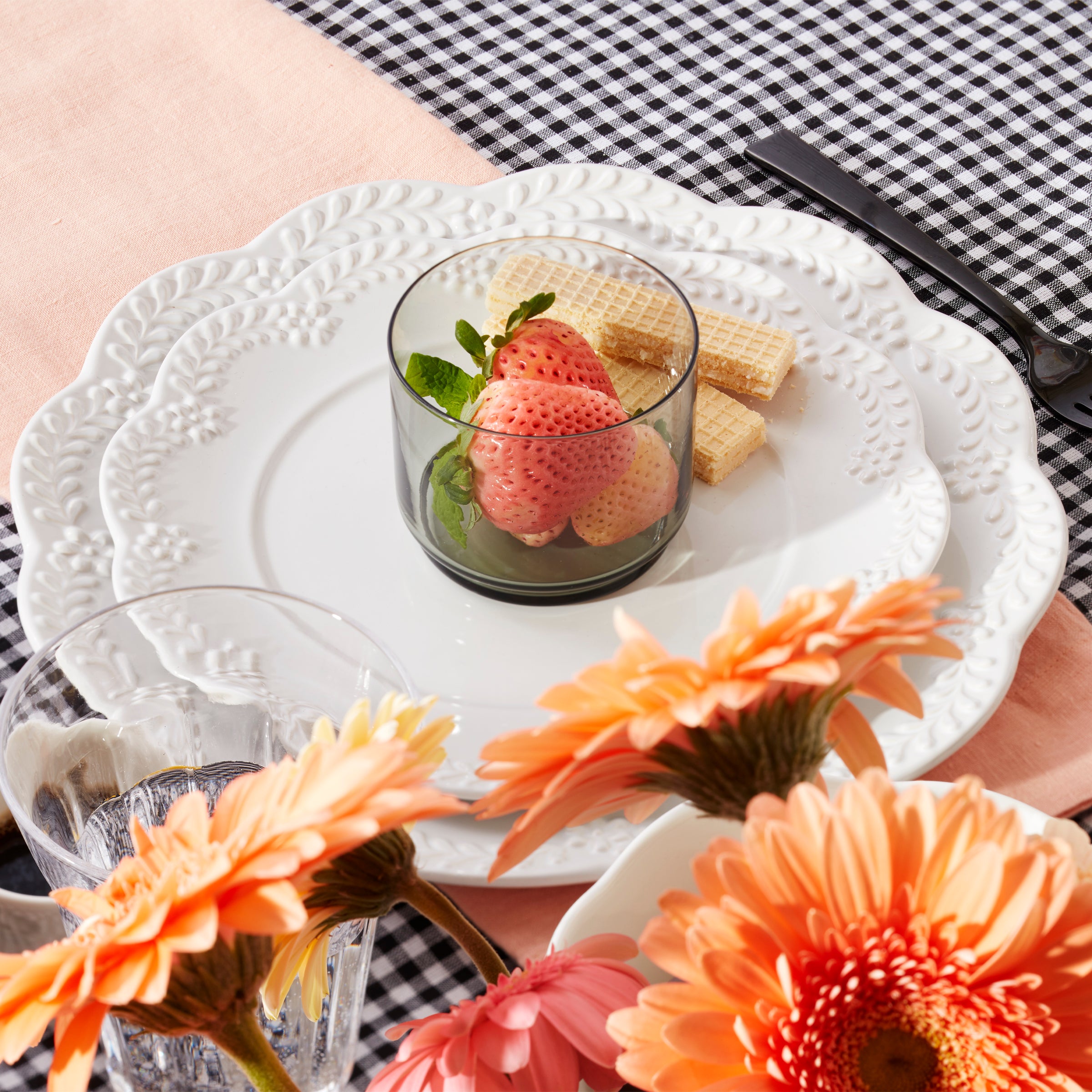 Chelse Muse Floral White 12-Piece Dinnerware Set - Elegant Porcelain Plates, Bowls & Cups for Formal Dining, Wedding Registry & Holiday Entertaining