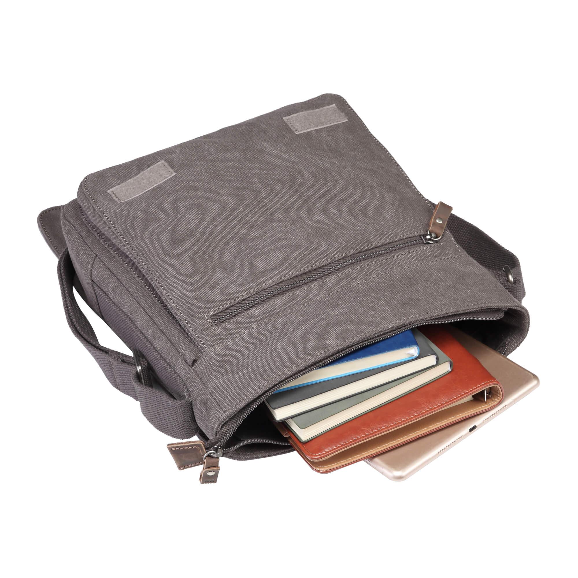 TRP0219 Troop London Classic Canvas Crossbody Bag - Stylish & Durable for Travel, Work & Everyday Use