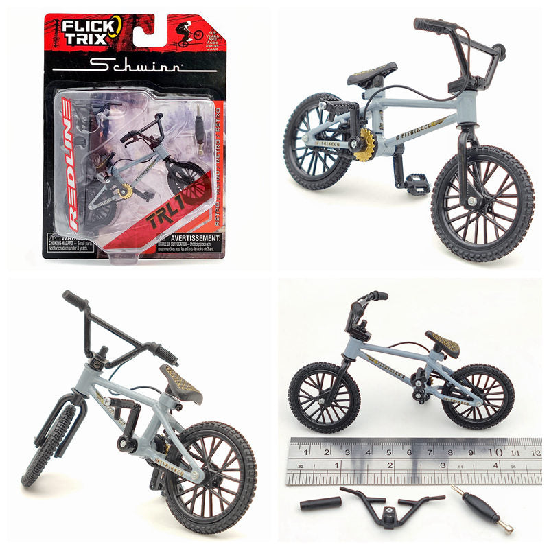 Premium FLICK TRIX Miniature BMX Finger Bike - Diecast Metal DeathTrap Bicycle Toy for Kids & Adults - Perfect for Office Desk, Stress Relief & Collectible Gift