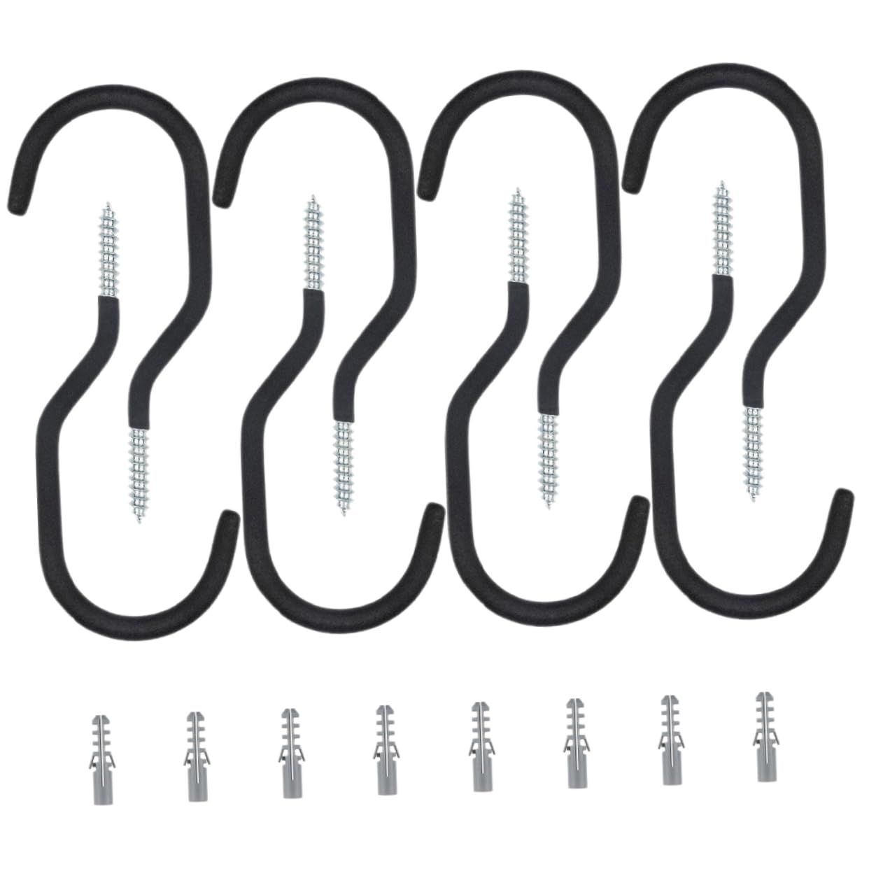 Hoement 8-Pack Heavy Duty Bike Wall Hooks - Garage Storage Rack for Bicycle Organization - Space Saving Bike Hangers for Home, Garden, Warehouse & Garage (Perfect for Vertical Bike Storage in Small Spaces)