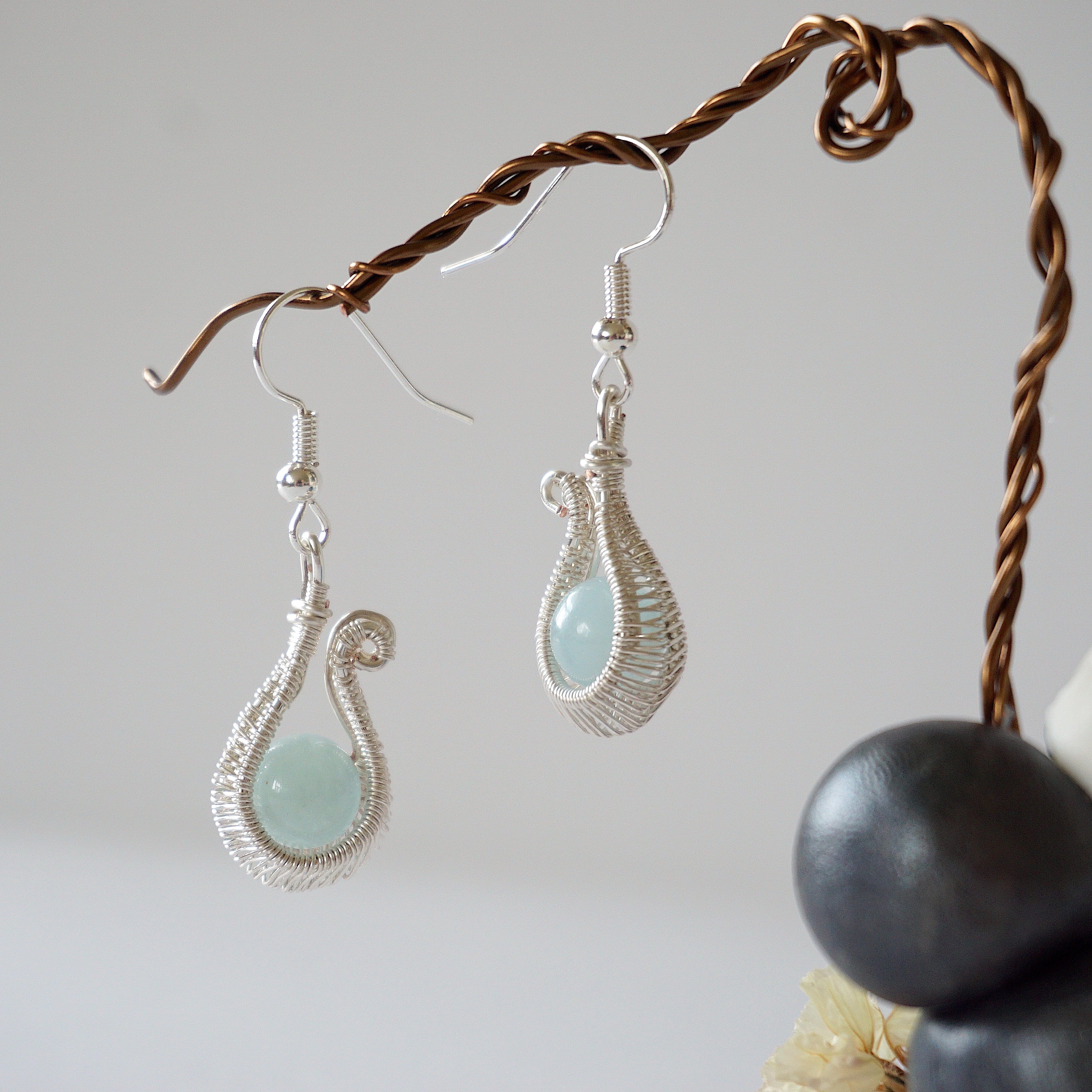 Aquamarine Silver Plated Drop Earrings for Women - Elegant Dangle Jewelry for Party, Wedding & Evening Wear | Hypoallergenic & Lightweight