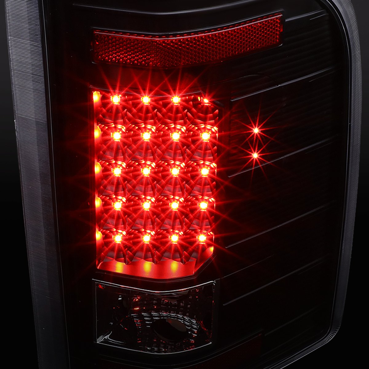 Auto Dynasty 20-LED Tail Lights Brake Lamp for Chevy Silverado 1500 2500HD 3500HD (2007-2013) - Pair Set, Black Housing & Clear Lens - Upgrade Your Truck's Style & Safety for Night Driving & Off-Road Adventures