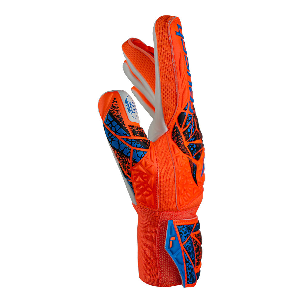 Reusch Attrakt Grip Goalkeeper Gloves - Orange/Blue - Professional Soccer Goalie Gloves for Training & Matches - Perfect for Youth & Adult Goalkeepers