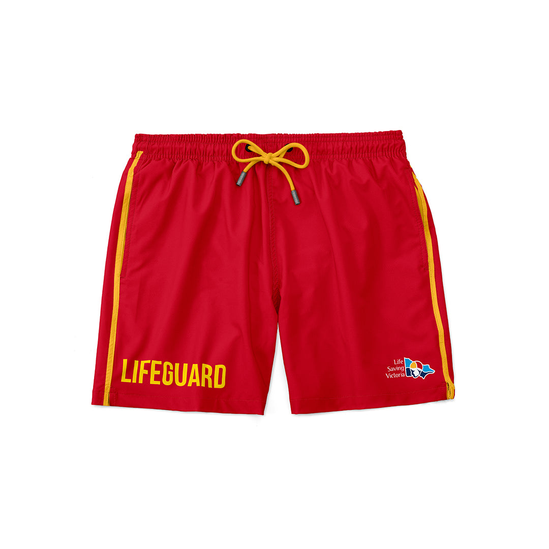 Men's Pool Lifeguard Shorts - Quick-Dry Swim Trunks for Lifeguards & Beach Safety - Perfect for Swimming, Lifesaving & Water Sports