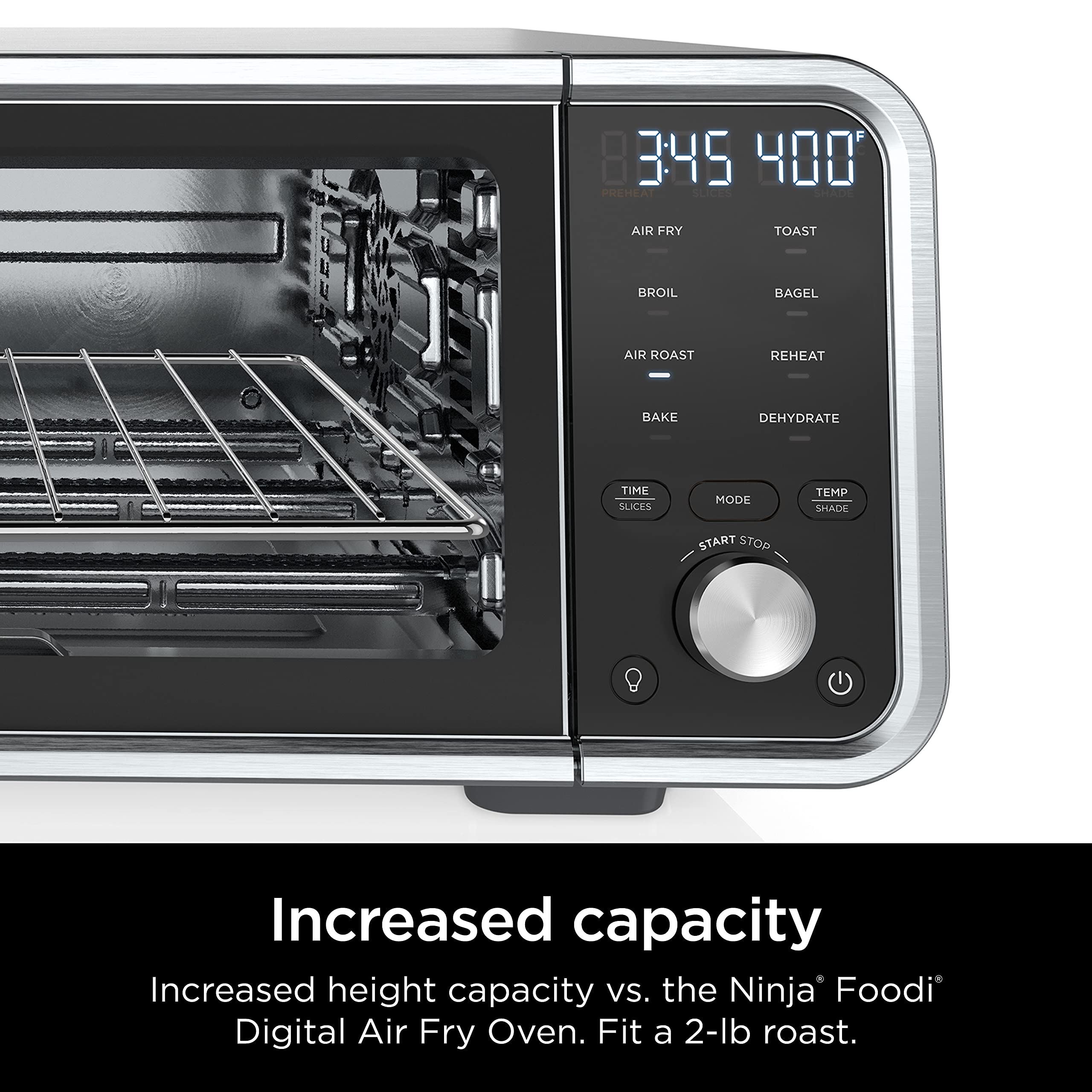 Ninja SP201 Digital Air Fryer Pro 8-in-1 Countertop Oven with XL Capacity - Air Fry, Bake, Roast & More | Extended Height Design with Flip-Up Storage | Includes Air Fry Basket, Wire Rack & Crumb Tray | Perfect for Small Kitchens, Dorms & RV Cooking (Silver)