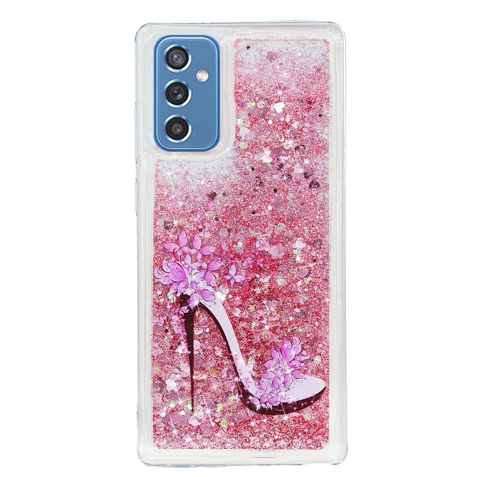Samsung Galaxy M52 Phone Case - Sparkling Liquid Floating Design, Shock Absorption TPU Bumper, Slim Clear Cover for Samsung Galaxy M52 | Perfect for Everyday Use, Parties, and Special Occasions