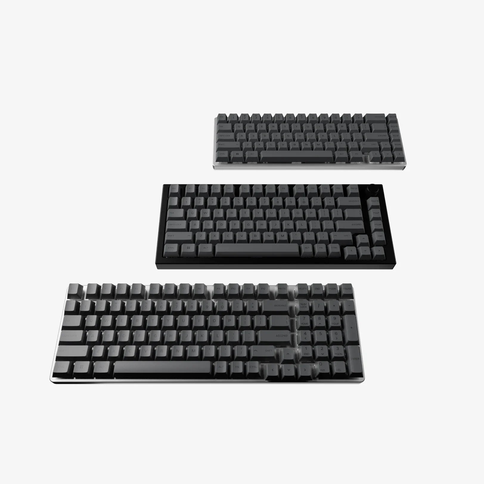 Premium GPBT Black Ash V1 Dye-Sublimated Keycaps - Custom Mechanical Keyboard Keycaps for Gaming & Typing (Compatible with Cherry MX Switches) - Perfect for Esports, Office Work & PC Enthusiasts