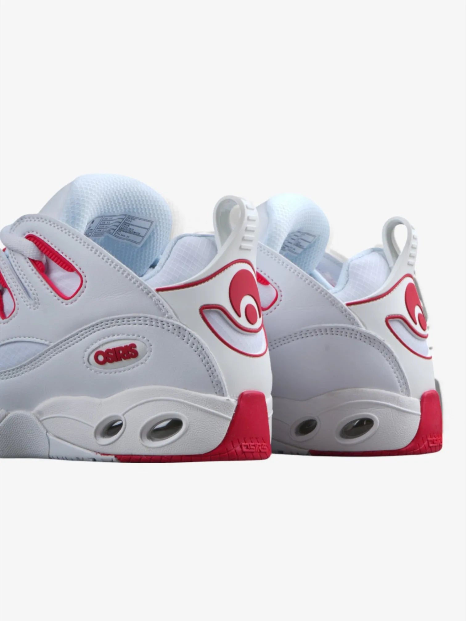 Osiris D3 E Skate Shoes - White & Red - High-Performance Sneakers for Skating, Streetwear & Casual Wear