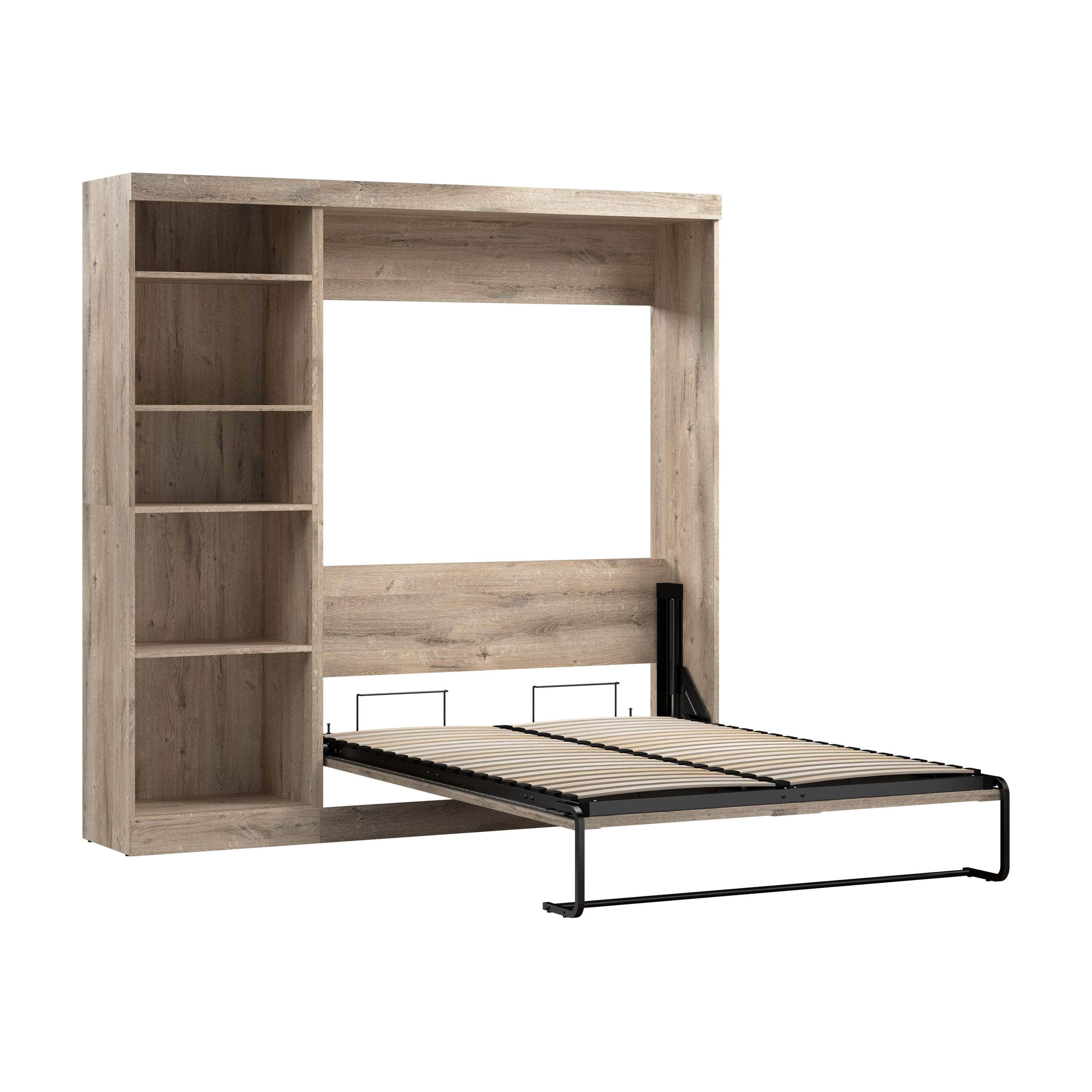 Pur Full Murphy Full Bed with Storage Unit (84W) - 7 Color Options | Space-Saving Wall Bed for Small Apartments & Guest Rooms