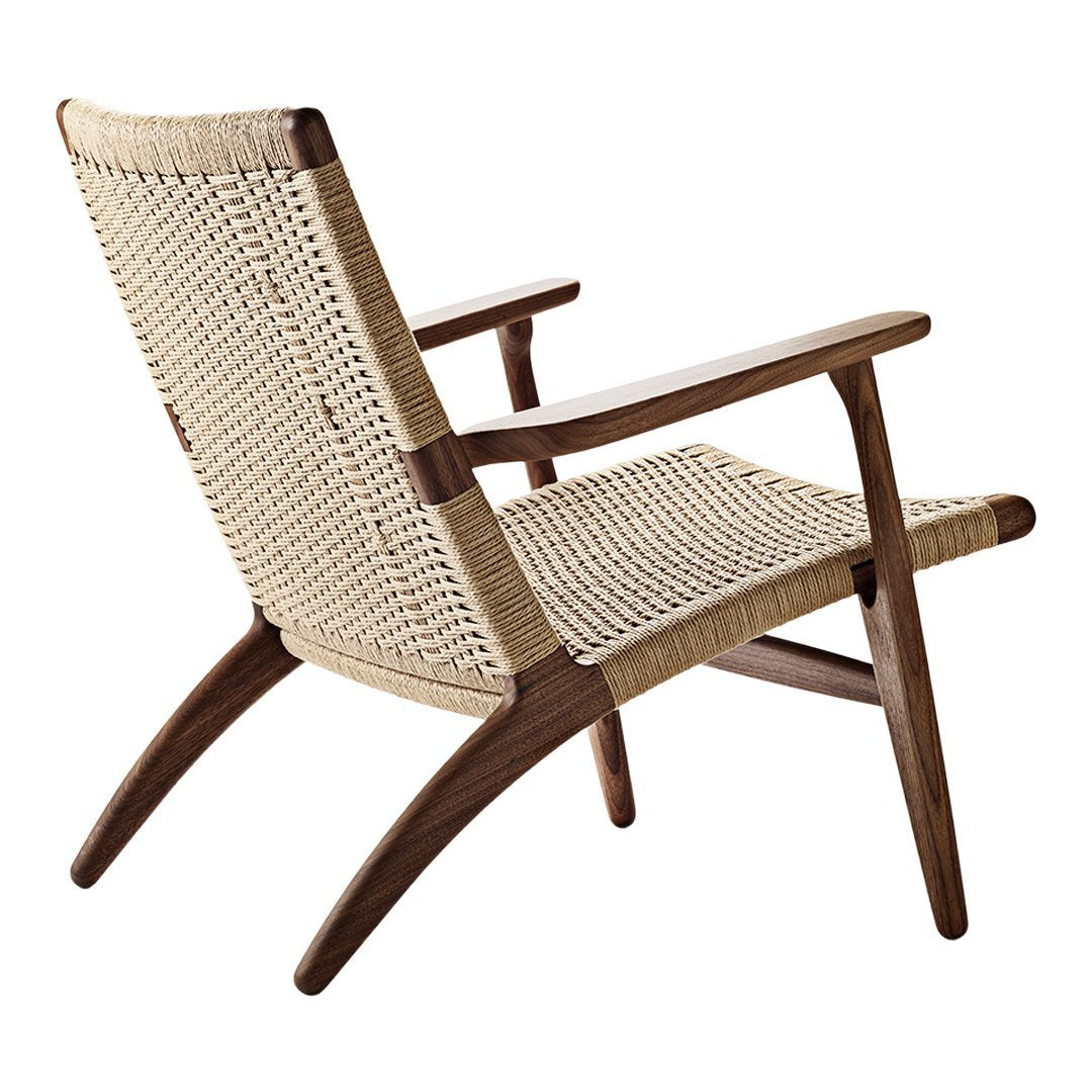 Hans Wegner CH25 Easy Chair - Mid Century Modern Lounge Chair for Living Room, Office & Reading Nook - Premium Teak Wood & Paper Cord Design