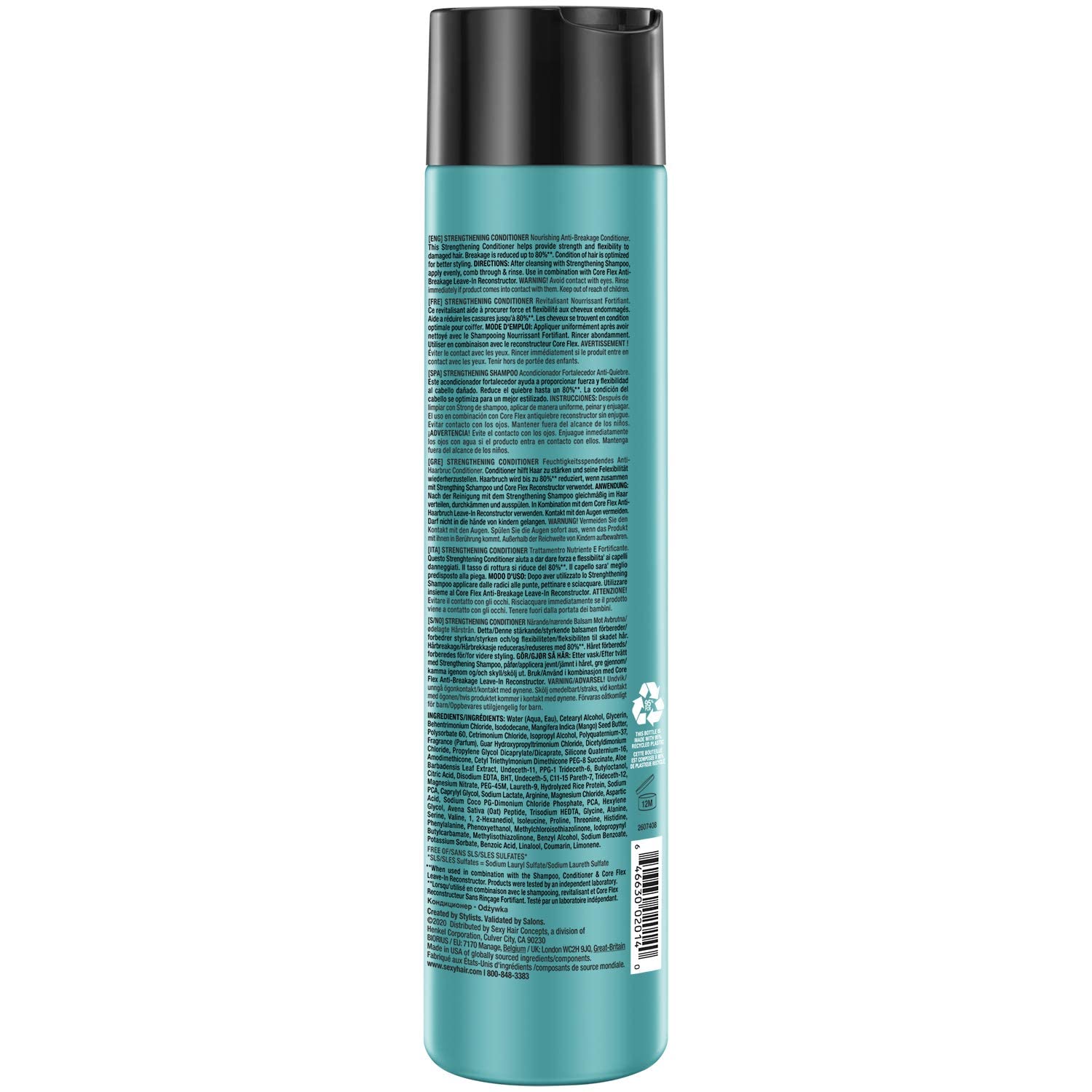 SexyHair Healthy Strengthening Anti-Breakage Shampoo & Conditioner Set - Sulfate Free (No SLS/SLES) for Damaged Hair Repair - Adds Strength & Flexibility - Perfect for Color Treated, Bleached or Chemically Processed Hair