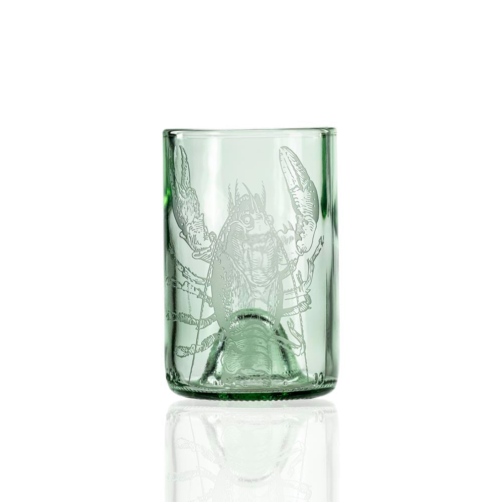 Eco-Friendly Upcycled Lola Lobster 12oz Green Reusable Tumbler Set of 4 | Sustainable Drinkware for Home, Office & Outdoor Adventures | BPA-Free Insulated Cups for Hot & Cold Beverages