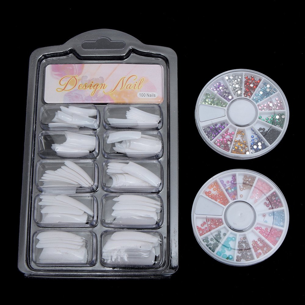 Professional Acrylic Nail Kit with Nail Powder, Glitter, Brush & False Tips - Complete DIY Nail Art Tools Set for Salon-Quality Manicures at Home (Perfect for Parties, Weddings & Special Occasions)