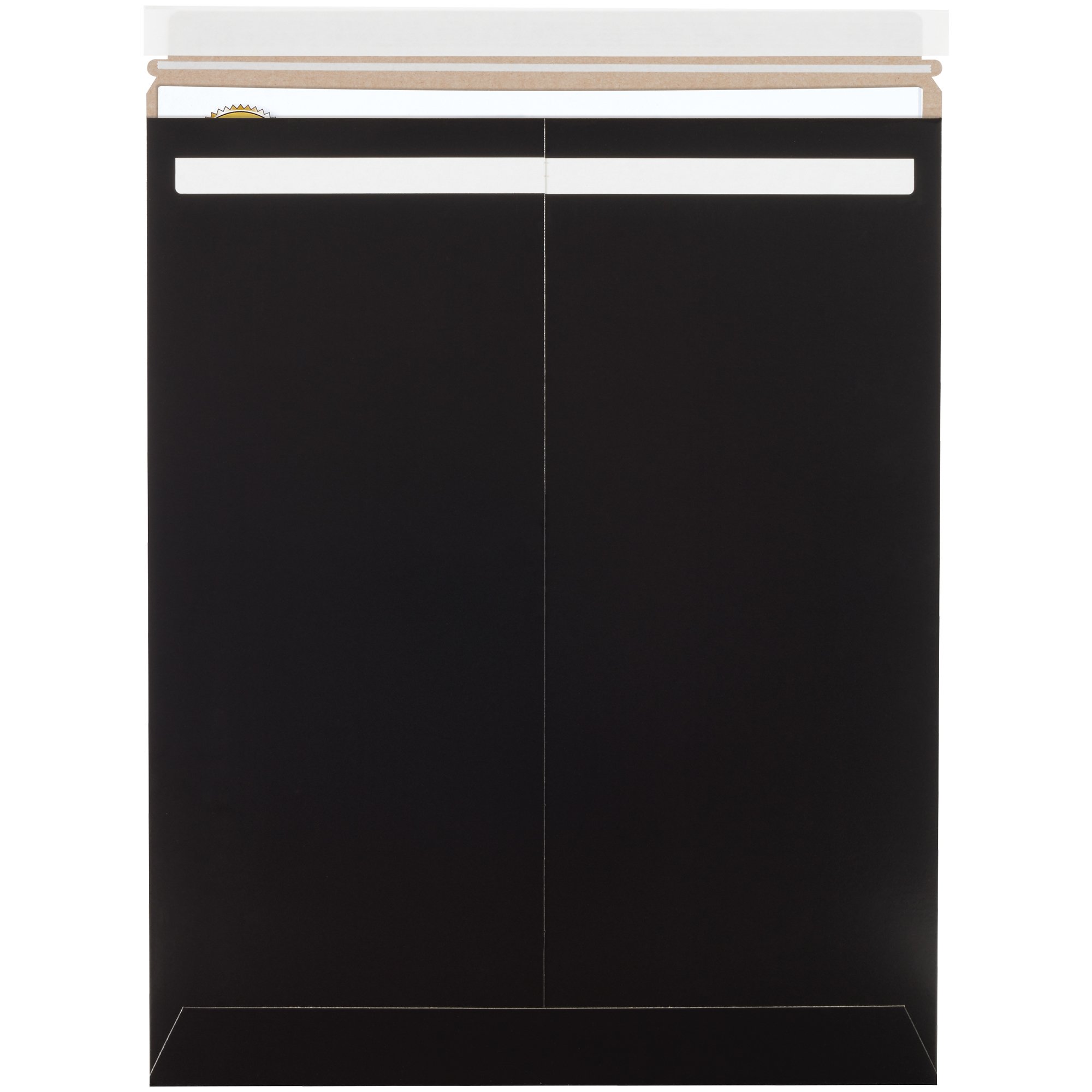 Tape Logic 17 x 21 Inch Stayflats Rigid Flat Mailers - Black (Pack of 100) | Photo & Document Mailers with Peel & Seal Closure | Easy Tear Strip Opening | Perfect for Shipping Photos, Documents & Small Packages